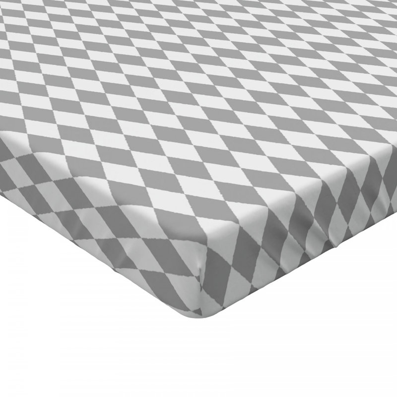 Microfiber Geometric Fitted Sheet, Full Fitted Sheet