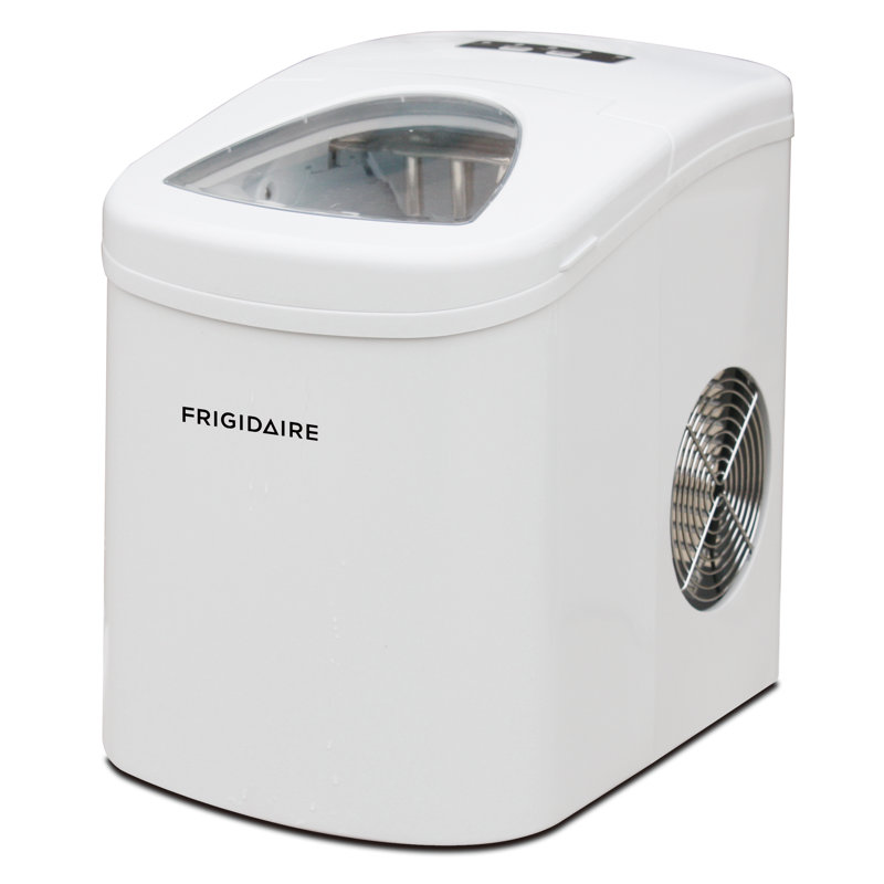 Frigidaire 26 lbs. Capacity Countertop Ice Maker, Bullet Ice Maker with Transparent Window, White