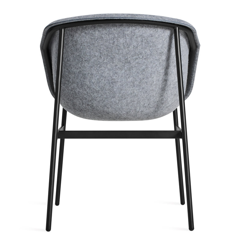Past Life Upholstered Arm Chair, Light Gray, Black