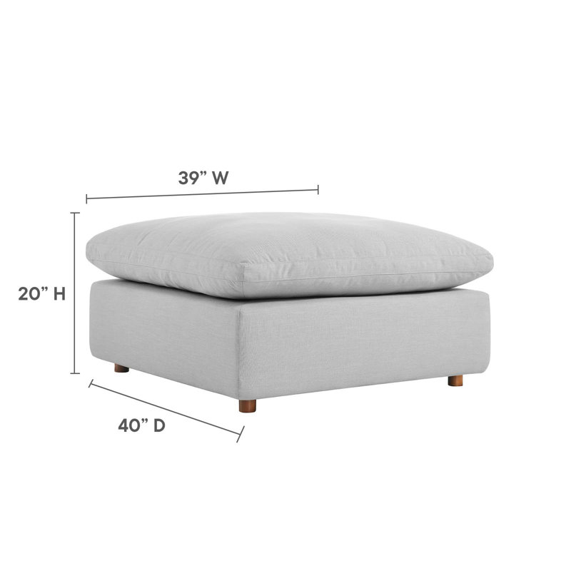 Ensemble de canapé modulaire avec repose-pieds Commix, Gris clair