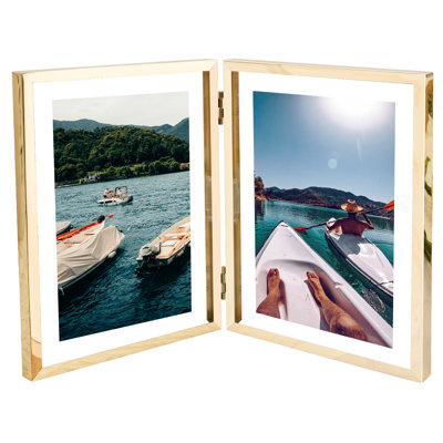 Hinged Floating Metal Frame with Real Glass