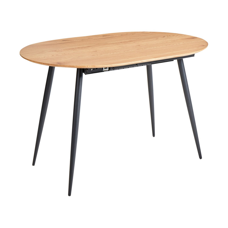 CLAVET Extendable Oval Metal Base Dining Table