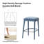 Tabouret de bar rembourré sans dossier en tissu - siège rembourré confortable avec pieds et repose-pieds robustes, siège peu encombrant pour îlot de cuisine, comptoir de salle à manger et pub, 2 ensembles-1863056330