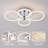 24"L Flush Mount Ceiling Light 4Rings Acrylic LED Ceiling Light with Dimmable Remote Control
