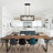 Modern 3-lights Rectangular Pendant Light Dimmable