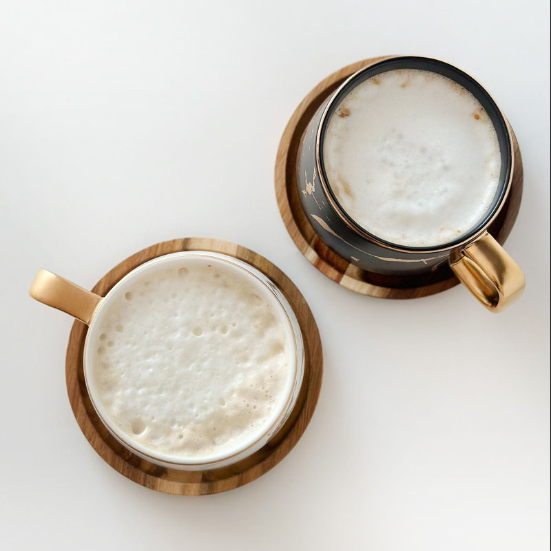 Ayvian Ceramic Teacup and Saucer, Black