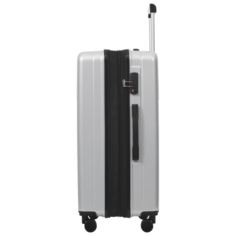 Ensemble de valises 5 pièces avec valise semi-ouverte à roulettes semi-ouvertes avec roulette double, bagage de voyage léger avec port USB, serrures TSA