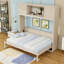 Full Wooden Murphy Bed with Cabinets and Slats