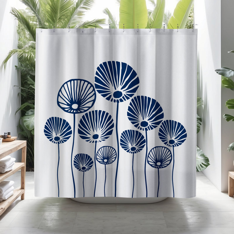 Rideau de douche Coco, Bleu marine