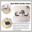 Ensemble de table de salle à manger 59 pièces 3 pièces 59,8 po avec rallonge et 2 chaises rembourrées-855362416