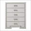 Commode 1Pc de style transitionnel avec glissières à roulement à billes, tiroirs à queue d'aronde anglaise et poignées en métal pour mobilier de chambre blanc rustique