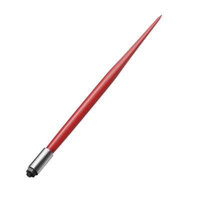 Professional Hay Bale Handling – 49" Heavy Duty Bale Spear, 4500lbs Capacity, Quick Attach Square Spike – Red Powder Coated Spring Steel – 1 Piece – Red