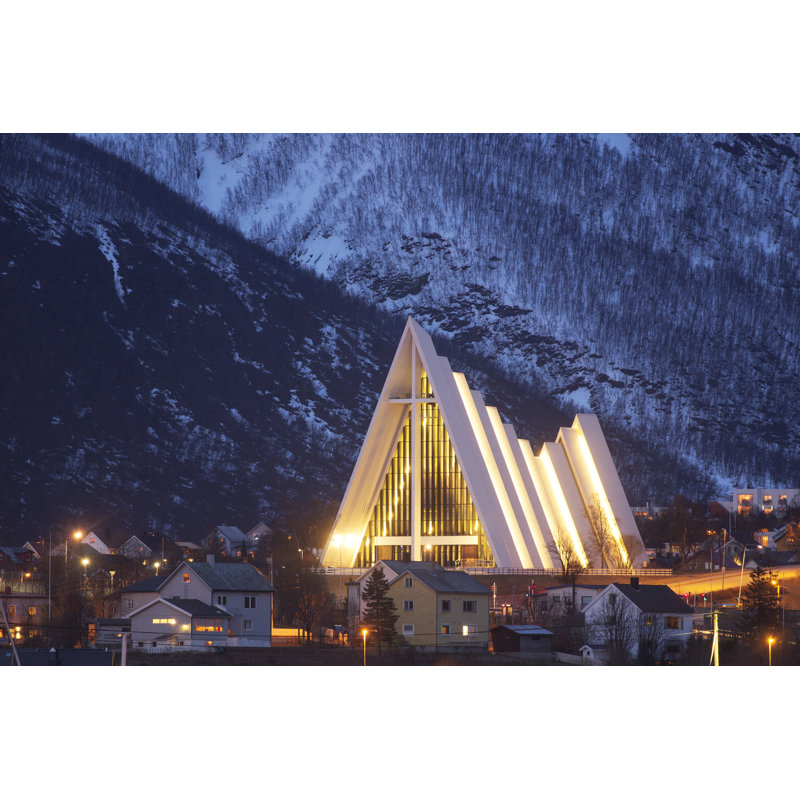 The Arctic Cathedral In Tromso. - Wrapped Canvas Print, 81cm H x 122cm W x 3.8cm D