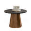 Table basse ronde en bois à piédestal robuste pour salon facile à assembler