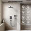 Système de robinet de douche à double fonction, pomme de douche à effet de pluie 10 po avec douche à 3 réglages de jet-132506276-73468223
