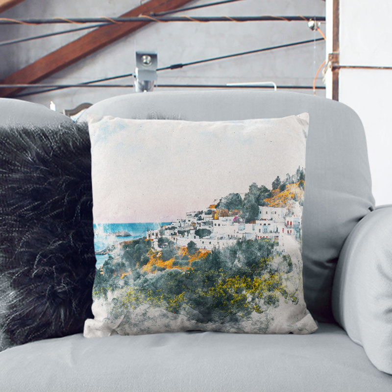 Square Throw Cushion, 55cm H x 55cm W x 20cm D
