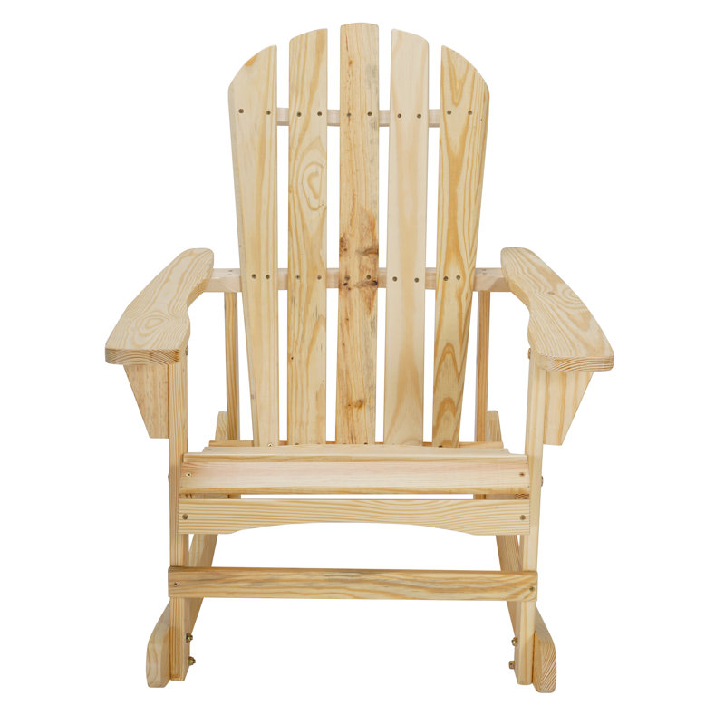 Chaise Adirondack en bois massif Almat, Naturel