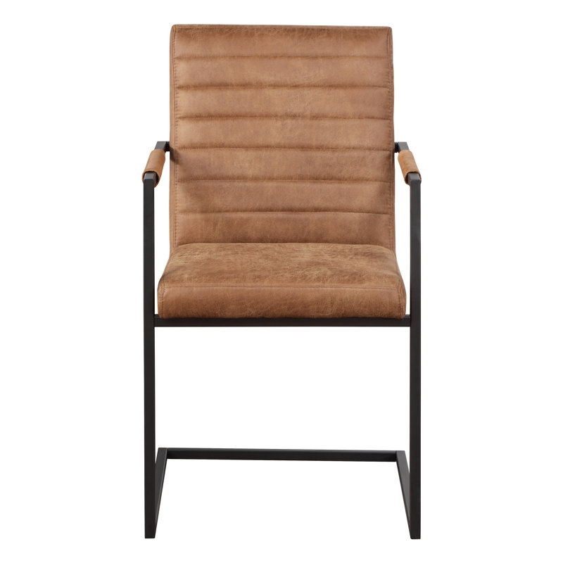 Fauteuil en polyester l 20,75 po Berkine, Brun