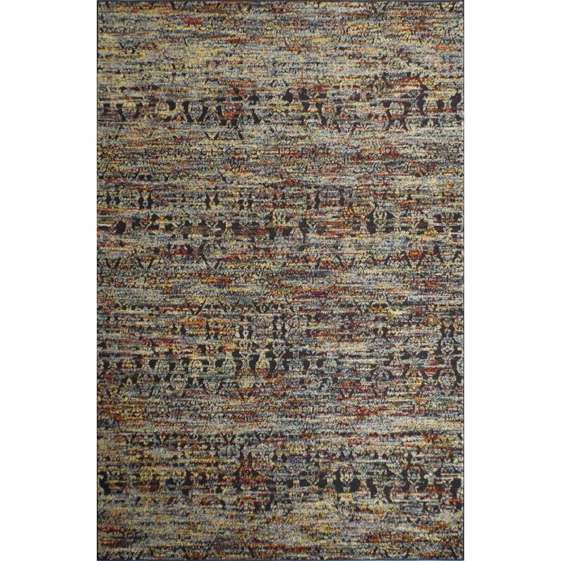 Tapis brun / bleu Kauffman, Rectangle 5 pi x 7 pi