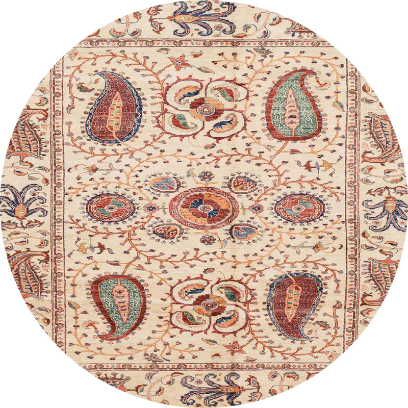 Tapis abstrait moderne 3751ABS3756, Rond 8 pi