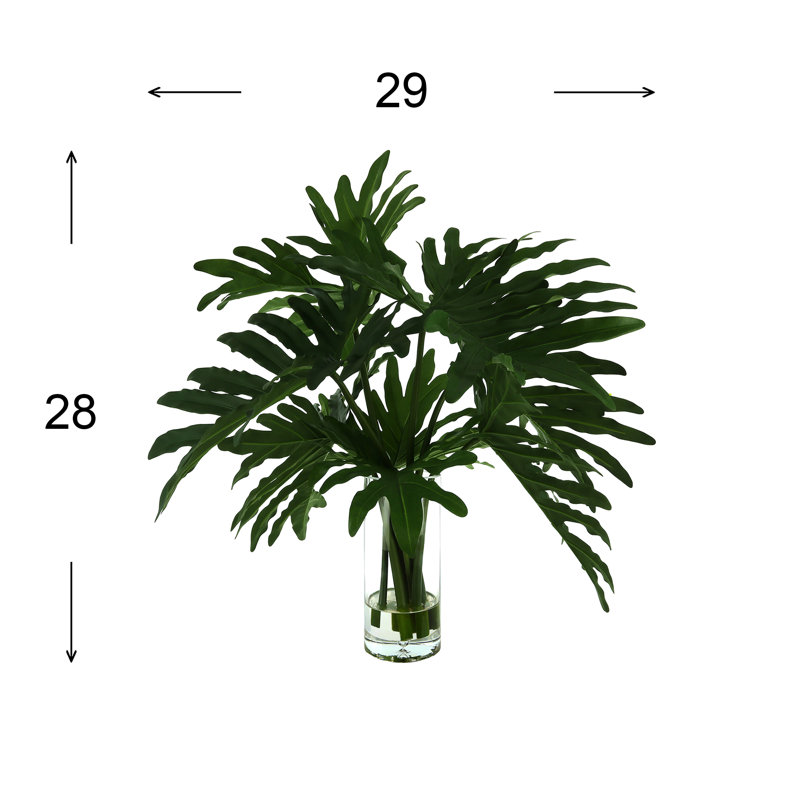 Organic Modern Faux Philodendron, 28"H x 29" W x 29"D
