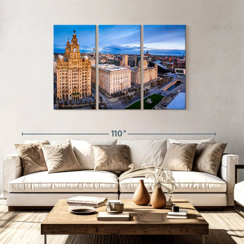 Paysage urbain de Manchester, H 48 po x l 74 po