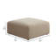 Repose-pieds modulaire Zey, carré de 37 pouces, tissu Sherpa-115685957