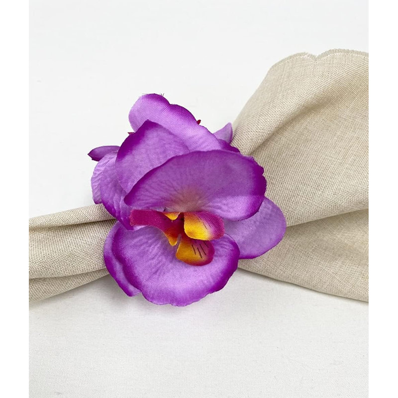 Plastique, anneau de serviette en tissu, Lilas