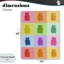 Rainbow Gummy Bear Candy Grid Canvas, design by LISH Creative-130635119
