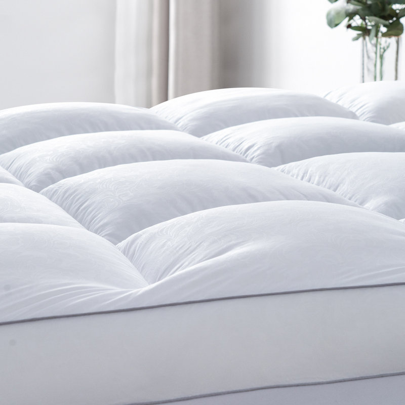 Surmatelas en duvet synthétique moelleux Lachapelle, Grand