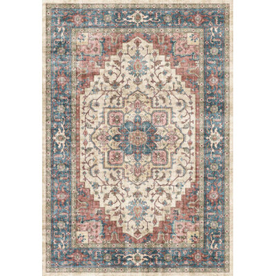 ELISE 5.3X7 6302-351 RED/BLUE/BEIGE