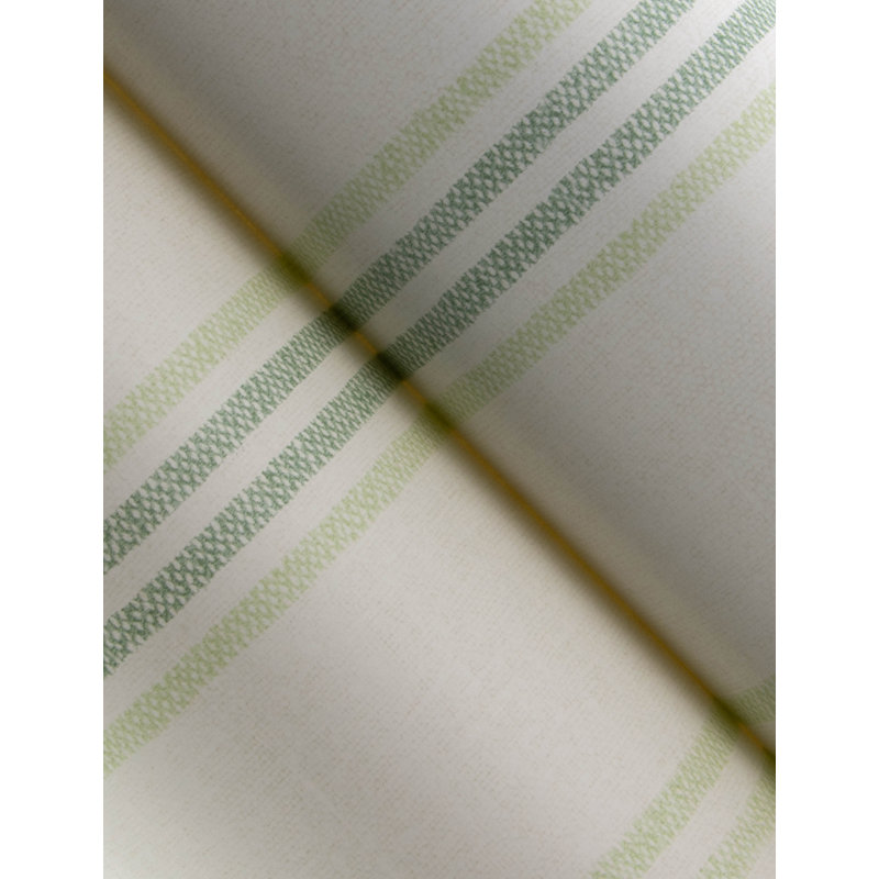 Lovage  Linen Stripe Wallpaper, Green