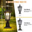 Lampadaire solaire d'extérieur en aluminium noir (lot de 2)-826371802
