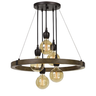 Luminaire suspendu grappe 5 lumières Kesler