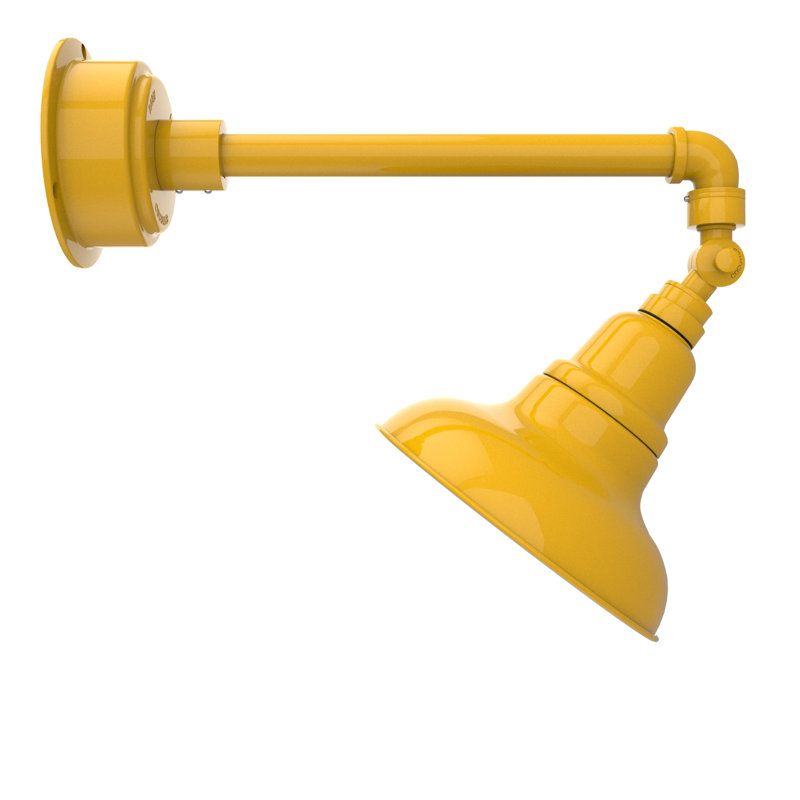 Luminaire de grange d'extérieur à DEL Adesh, Jaune