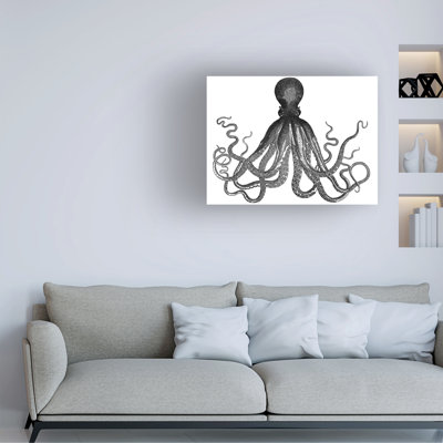Marcus Jules Octopus B&W Canvas Art