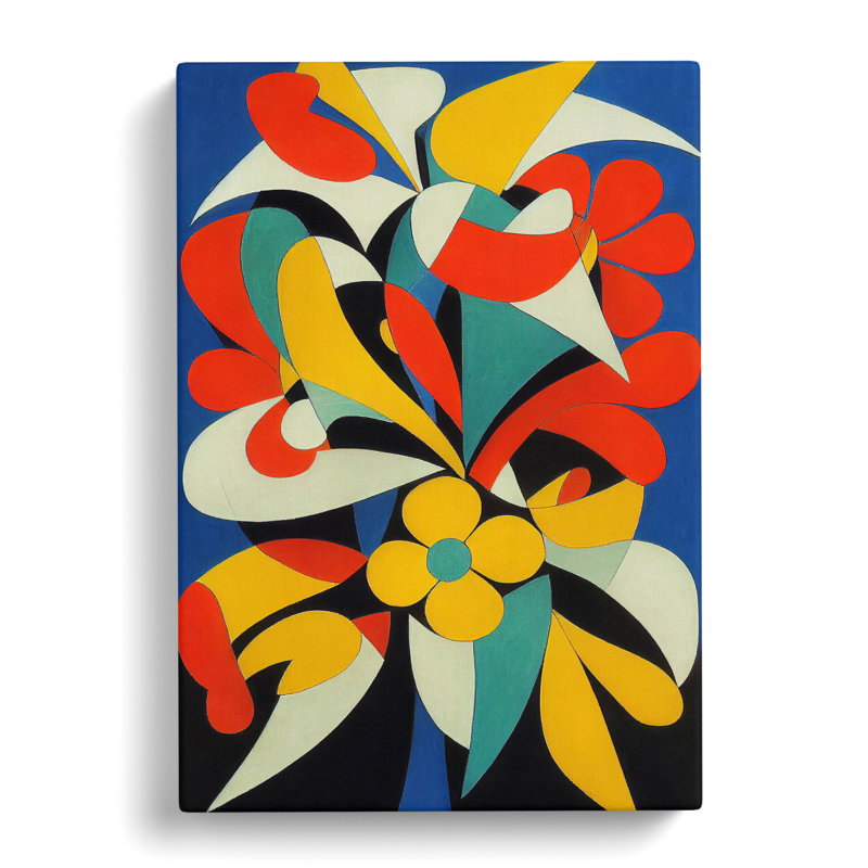 Abstract Flowers Art No.6 - Wrapped Canvas, 50cm H x 35cm W x 3cm D