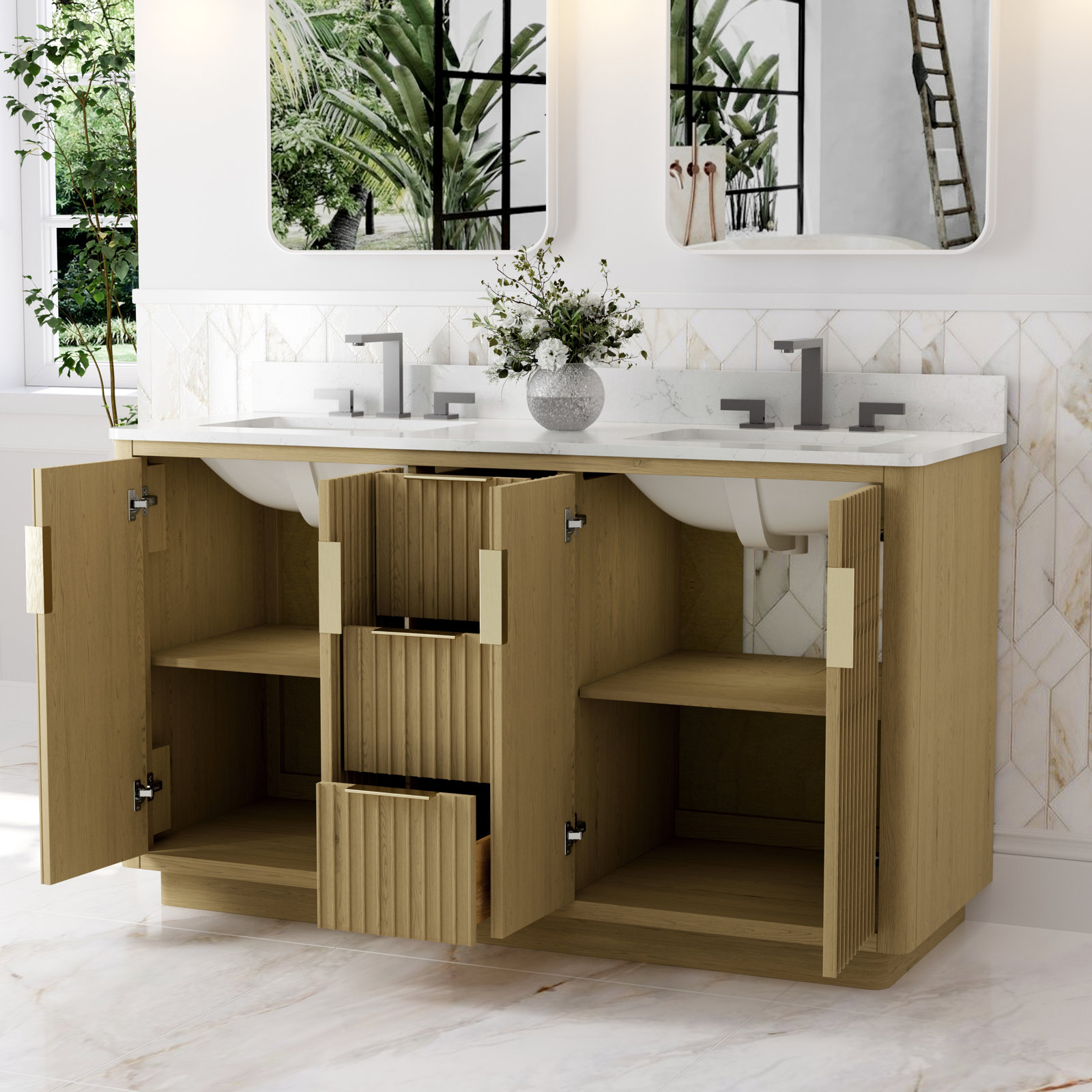 Marcel 60" Double Bathroom Vanity