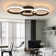 LED Ceiling Light 3 Flame Black Ring Design 3000k Warm White Beverli