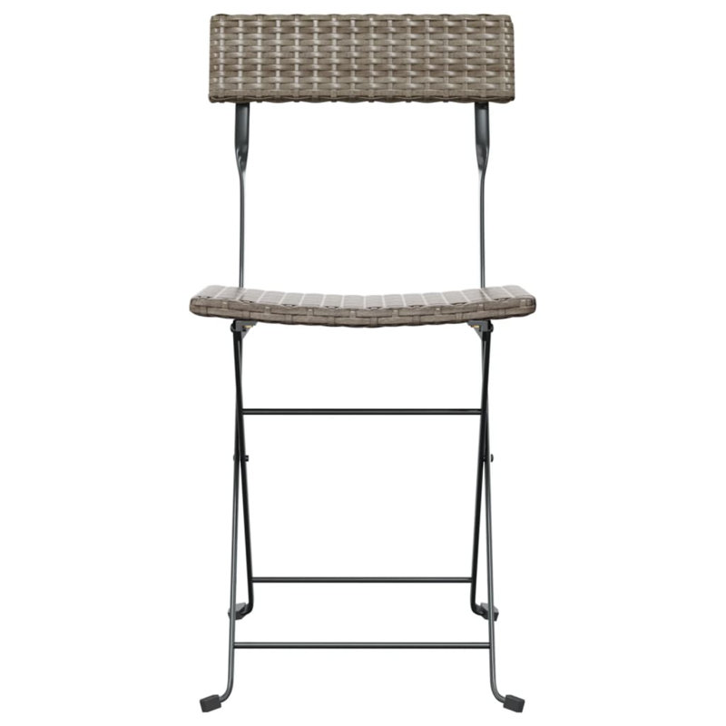 Loriah Folding Patio Dining Side Chair, Grey