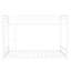 Lit simple en métal blanc sur lit superposé - construction solide et stable, réduction du bruit drastique, qualité de fabrication du lit de garde-corps, réduction substantielle, fourni,