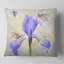 Croquis de fleur bleue avec papillons - coussin imprimé floral-30744292-30744296
