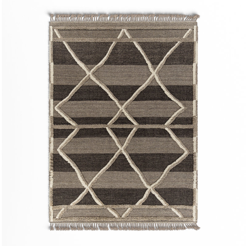 Leanna Wool Moroccan Indoor Rug, Rectangle 8'10" x 12'