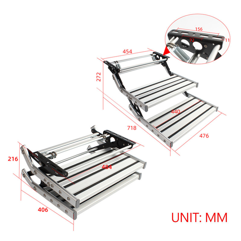 2 - Step Aluminum Lightweight Folding Extension Ladder