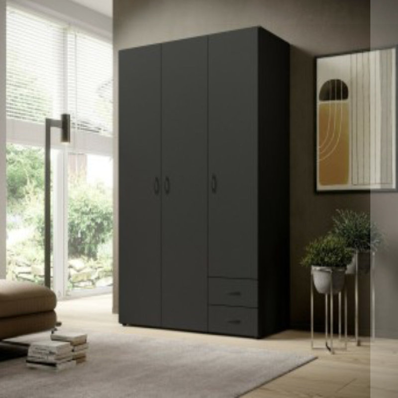3 Door Manufactured Wood Wardrobe