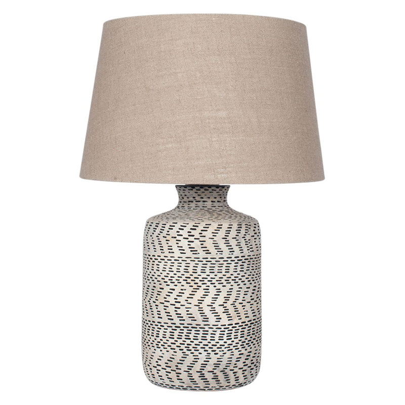 40cm Cotton Empire Lamp Shade, 22cm H x 35cm W x 35cm D, Natural