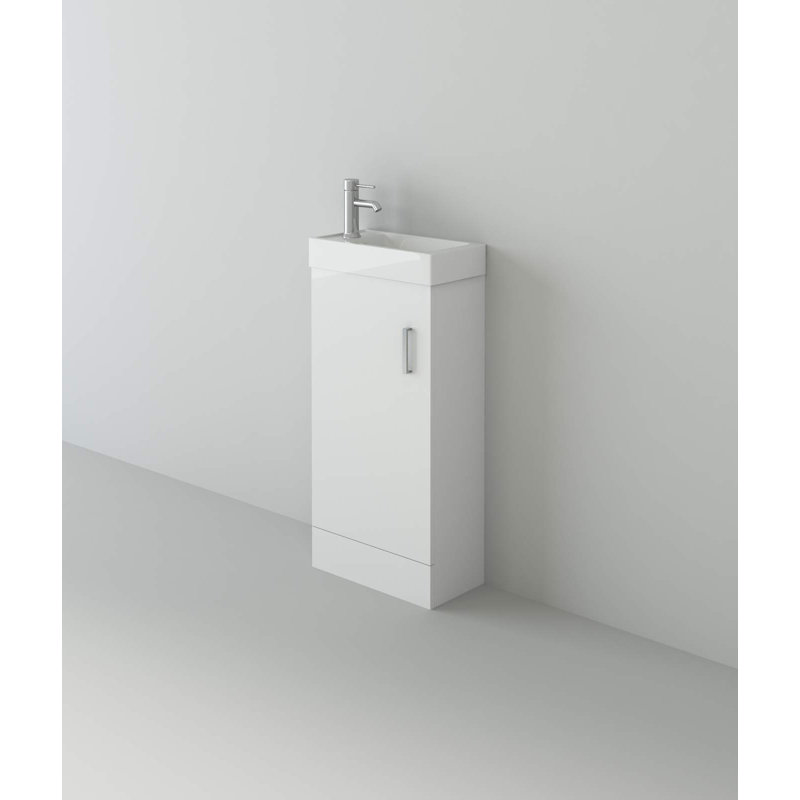 VeeBath Sheen Cloakroom Vanity Sink Unit & Waterfall Basin Mixer Tap