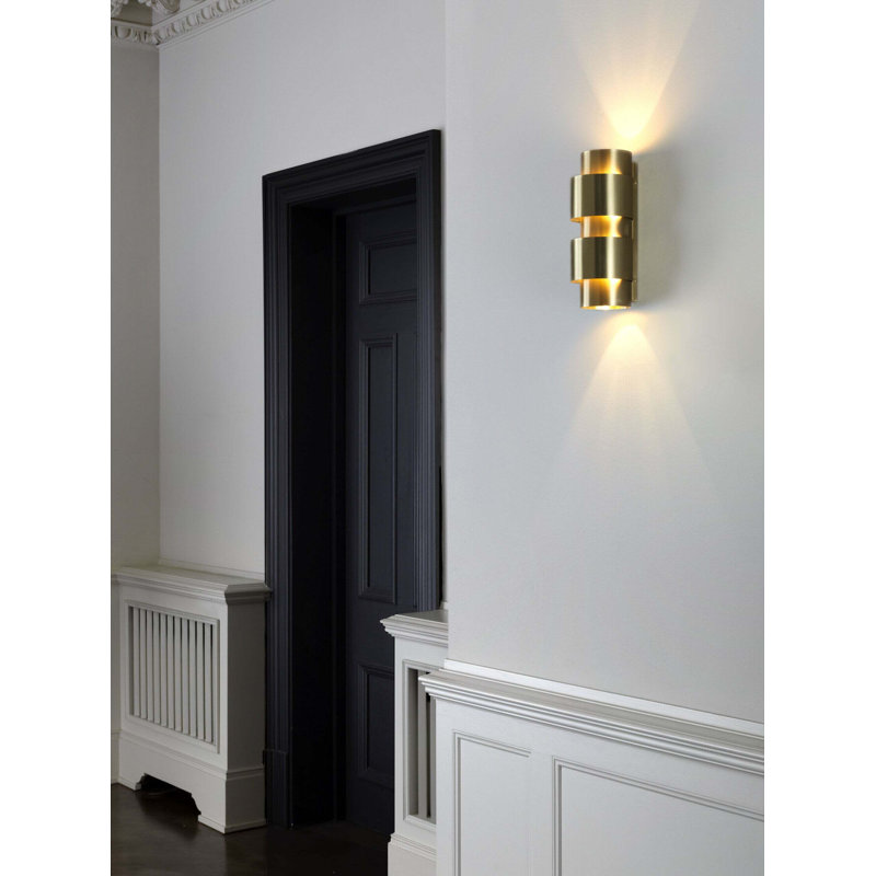 Ring 2 - Light Flush Mounted Sconce, Satin Brass
