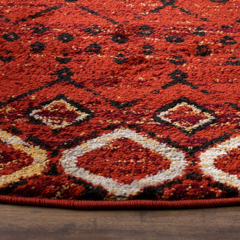 Tapis performance Goode Southwestern, Rond 8 pi, Dark Grey/Light Grey