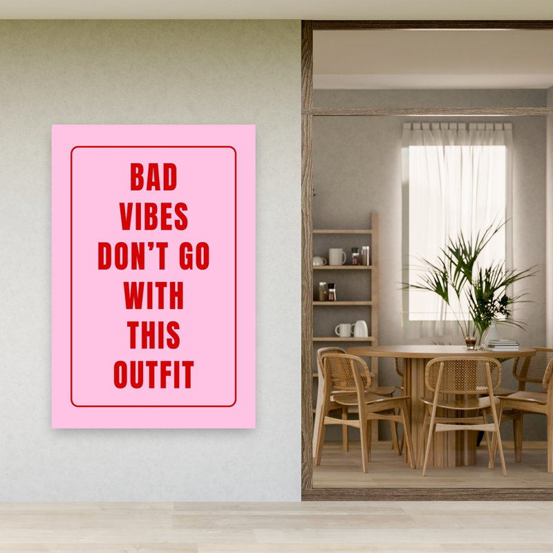 «Bad Vibes», impression d'art mural minimaliste moderne, 60" H x 40" W